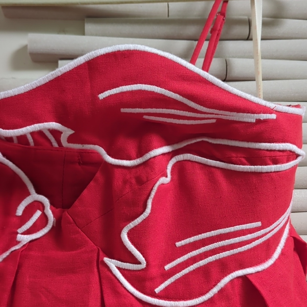 FARM Rio Red Maxi Dress with Fish Design - Picture 5 of 8